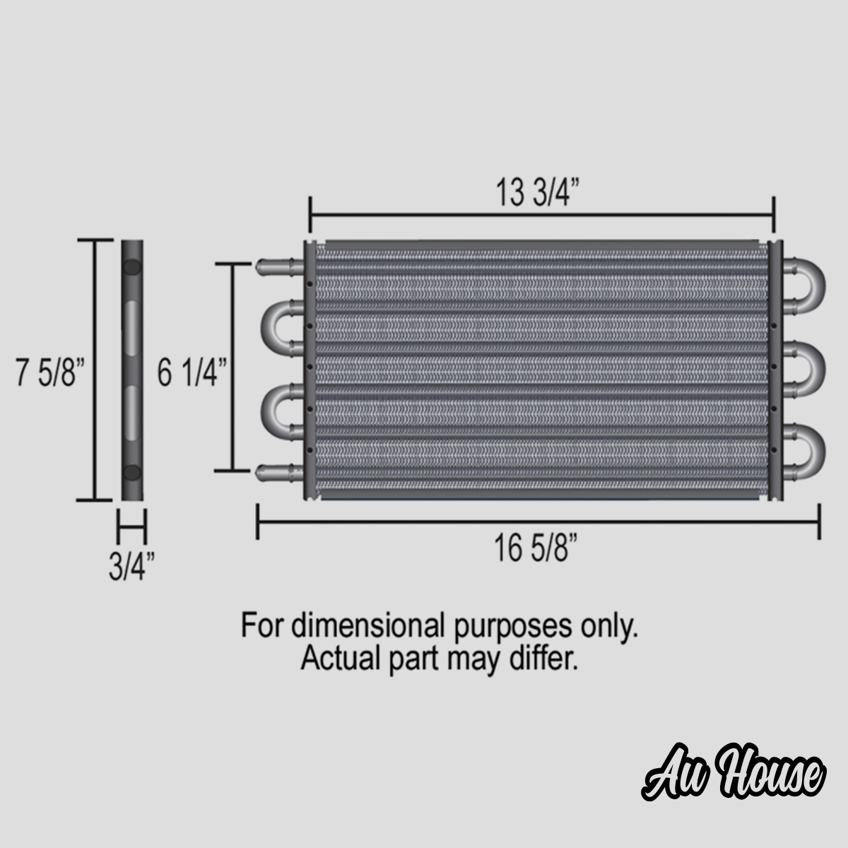 6 Pass 17'' Power Steering/Transmission Cooler Kit