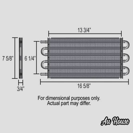 6 Pass 17'' Power Steering/Transmission Cooler Kit
