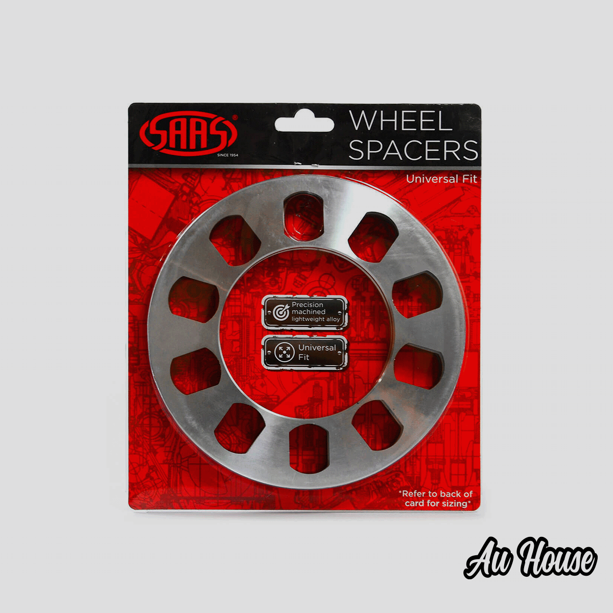 WHEEL SPACER X 2 UNIVERSAL 5 STUD SLIPON SPACERS